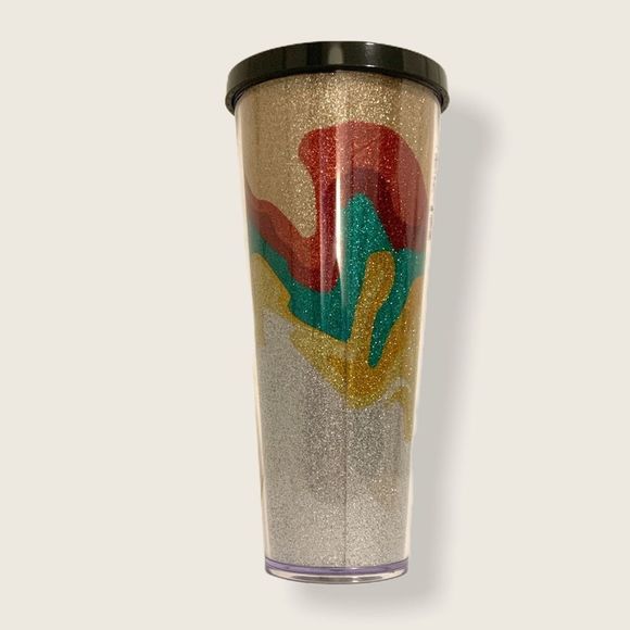 Starbucks Sand Flow Glitter Tumbler 24 oz NO STRAW - Picture 2 of 5